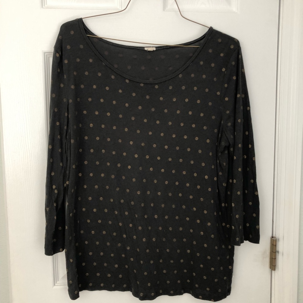 Long Sleeve JCrew dot tee